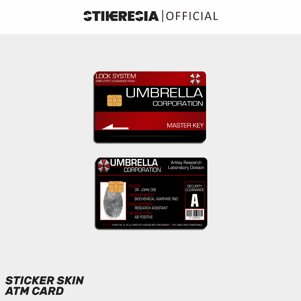 

Stiker ATM Umbrella Corp- Stiker Kartu ATM Emoney Flazz Vinyl