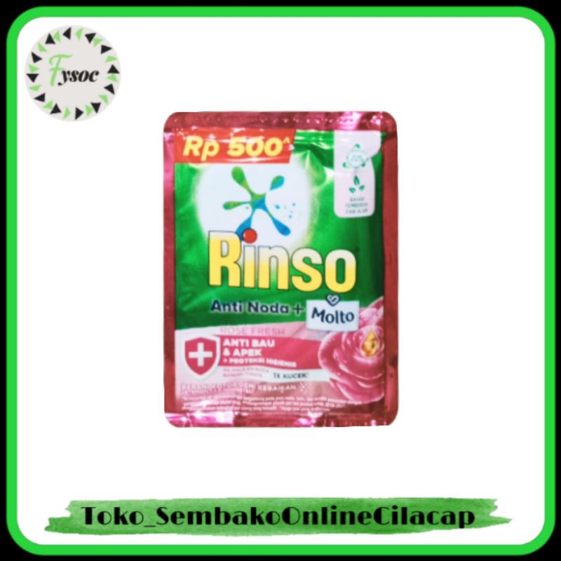 RINSO MOLTO 18ML | DETERJEN CAIR RP 500 ( ISI 6 SACHET )