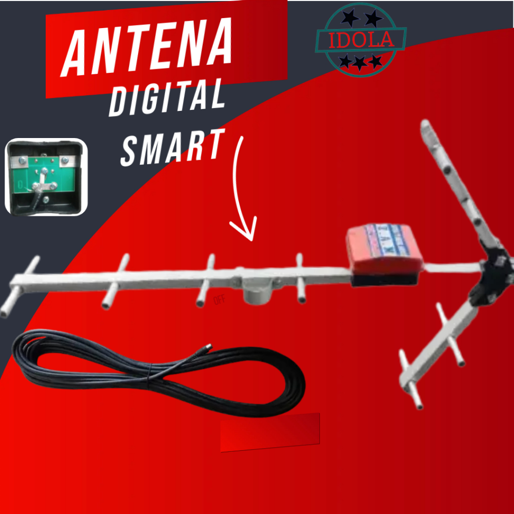 Antena TV tabung luar Bulat Simple Autdoor mudah d pasang dan Rakit  Segala merek TV tabung dan LED 