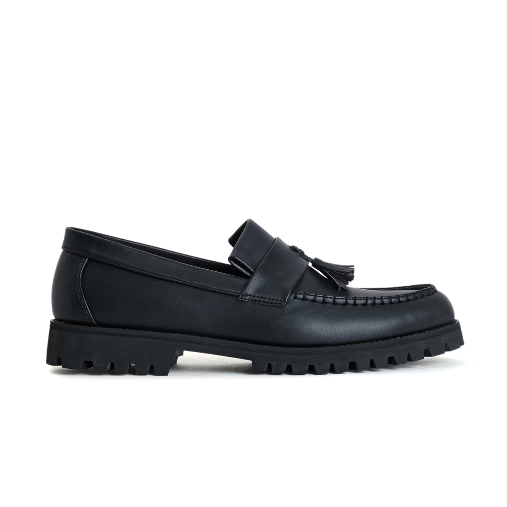Jack Footwear - Ford Black Sepatu Loafers Pria Formal Kantor Kerja Kuliah Kondangan