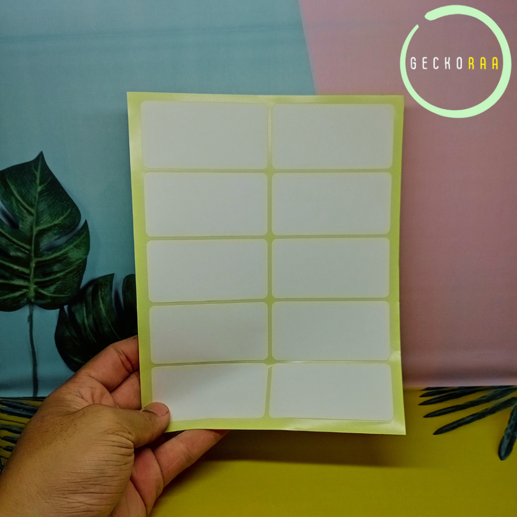 Stiker Data Reptil Gecko Hamster Polos per Lembar