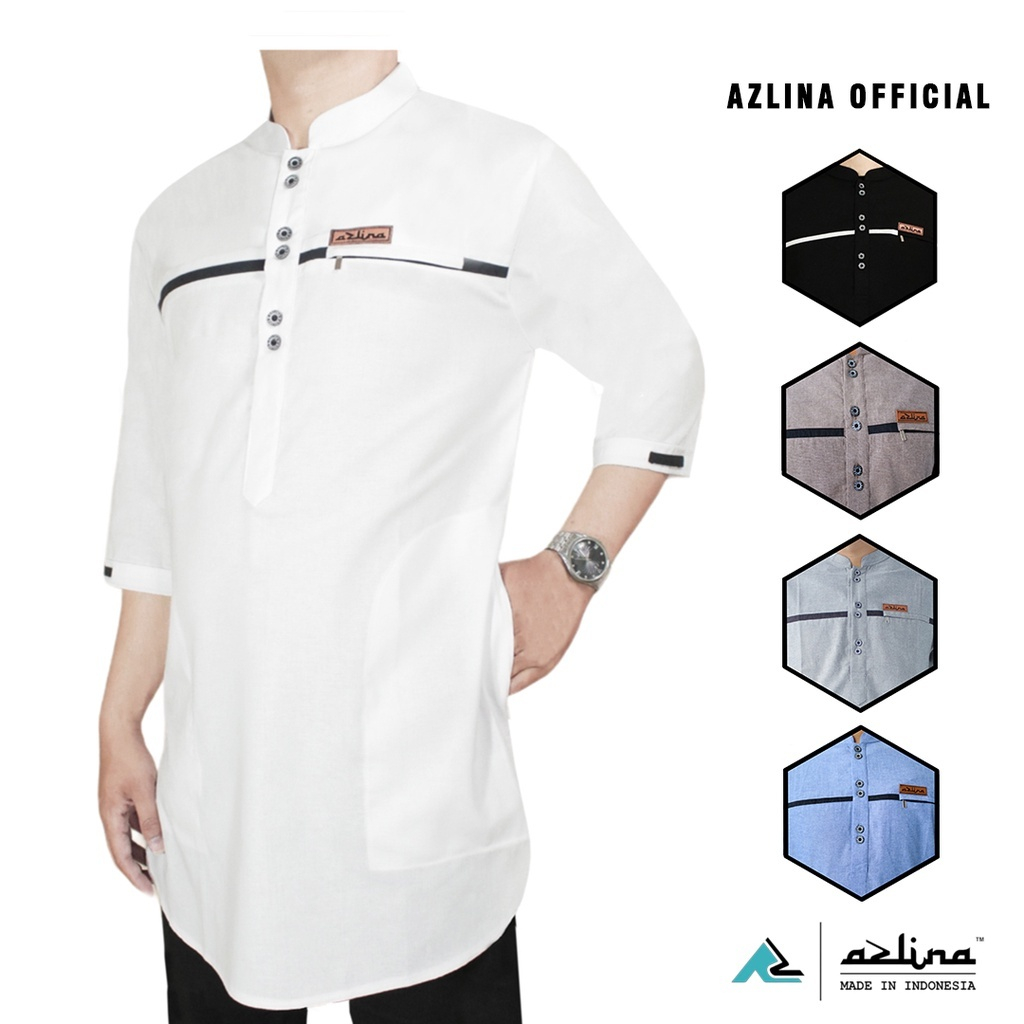 Koko dewasa model kurta arafah lengan 3 4 koko pria bahan katun premium