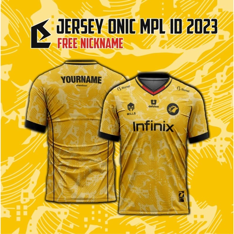 Jersey Kaos ONIC ESPORT MPL ID S12 2023 , FREE NICKNAME