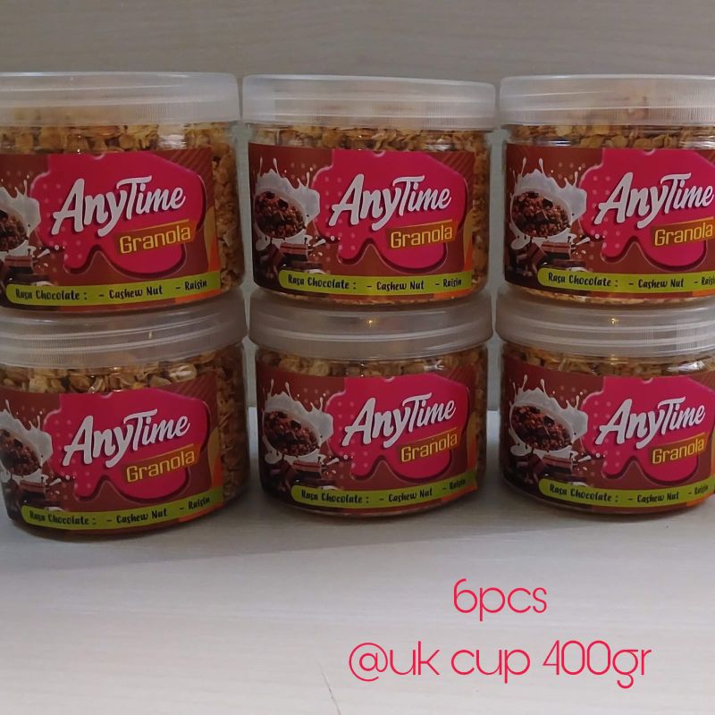 

chocho sereal,darkcoklat,granola,snacksehat,6pcs/cup400gr