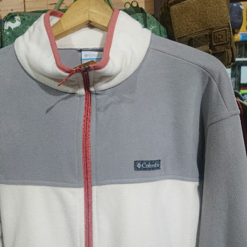 jacket Columbia Fleece full zip shofshell jaket Columbia men polar inner red original jaket gunung