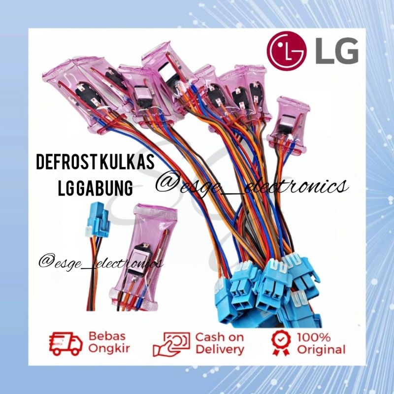 ORIGINAL DEFROST KULKAS LG GABUNG 4 KABEL DEFROST BIMETAL FUSE KULKAS LG DALAM LUAR LG GABUNG BIMETA
