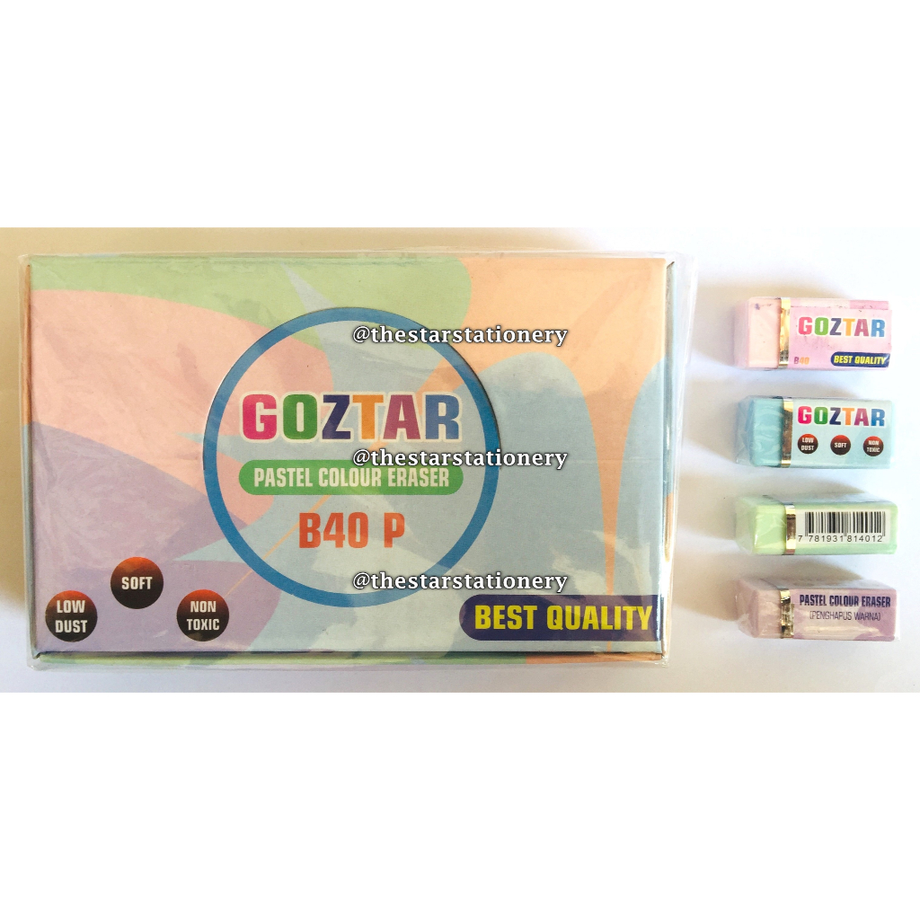 

(1 Biji) GROSIR Penghapus Goztar B40 P Pastel / Eraser Goztar B40 Pastel