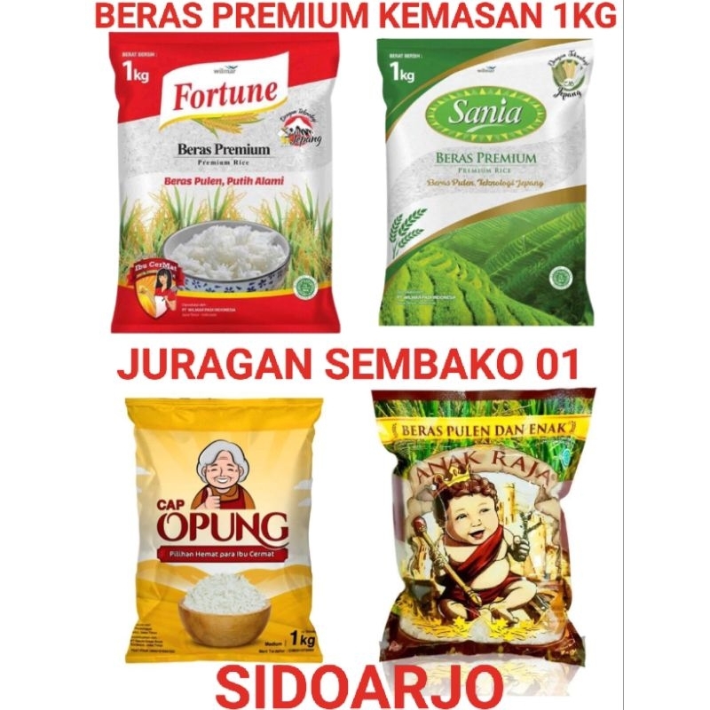 

BERAS PREMIUM KEMASAN 1KG PUNEL PULEN PUTIH ALAMI MURAH RICE 1KG