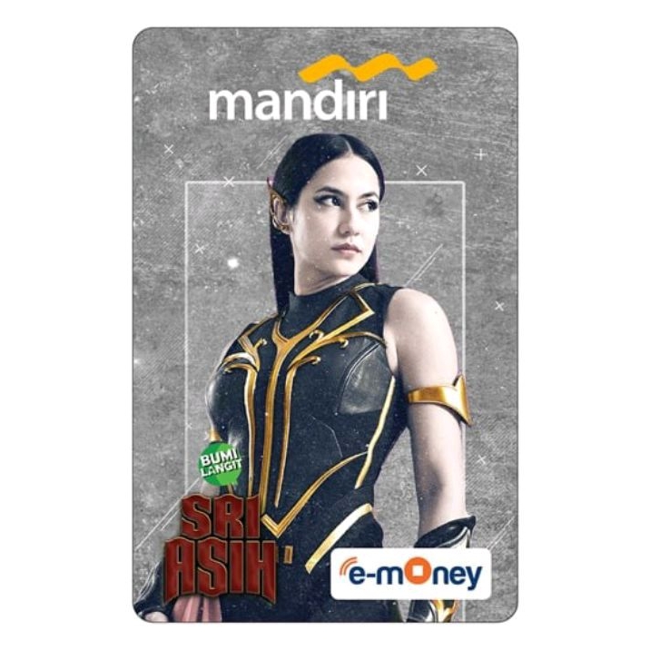 Mandiri e-Money SRI ASIH GREY /Part of series Mandiri eMoney BumiLangit Desain SRI ASIH/