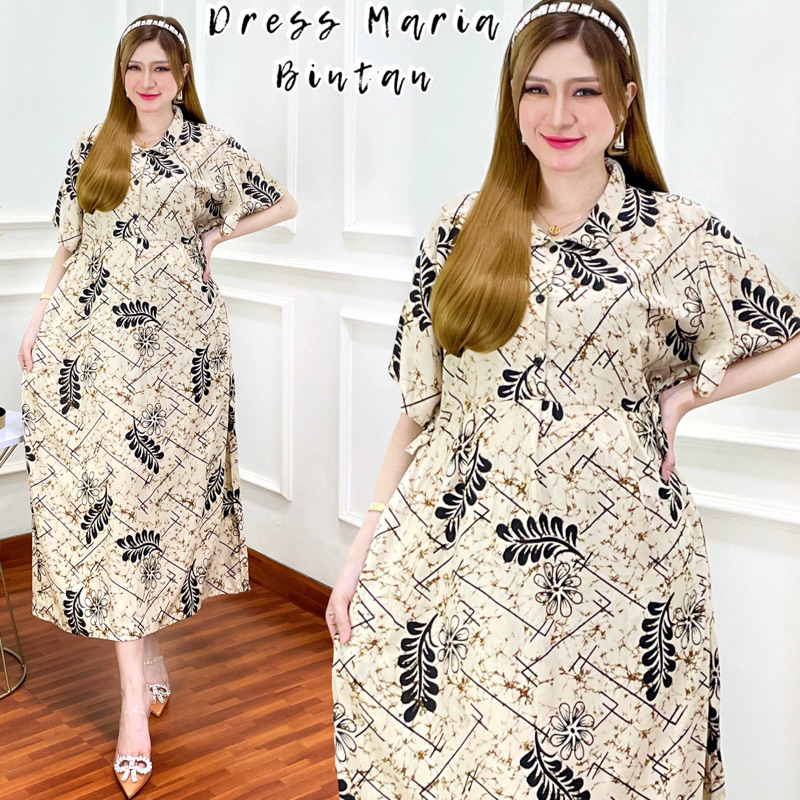 Daster Maria Kerah Panjang Semata Kaki Bumil Busui
