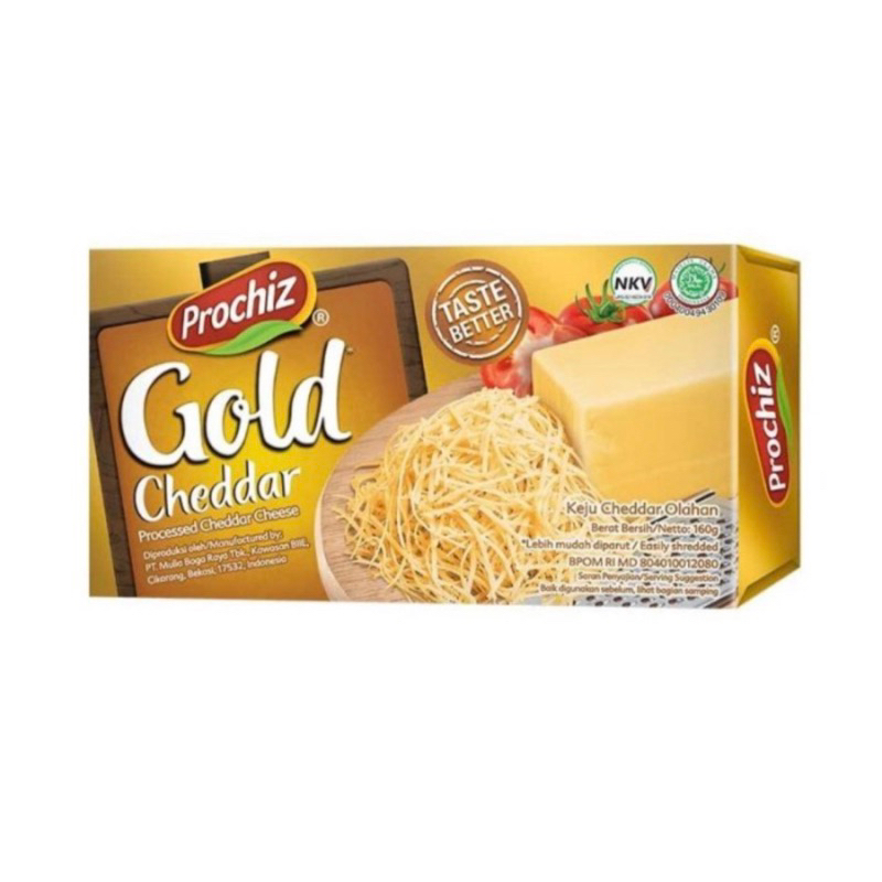 

Prochiz Keju Cheddar Gold 160gram