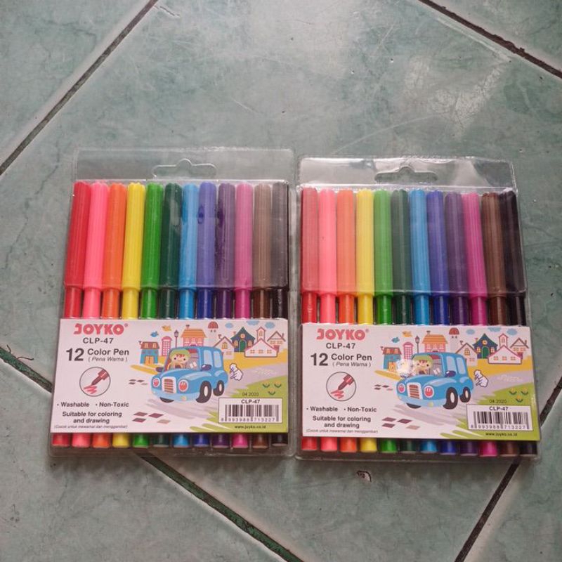 

SPIDOL JOYKO CLP-47 12 PENA WARNA [NON TOXIC]