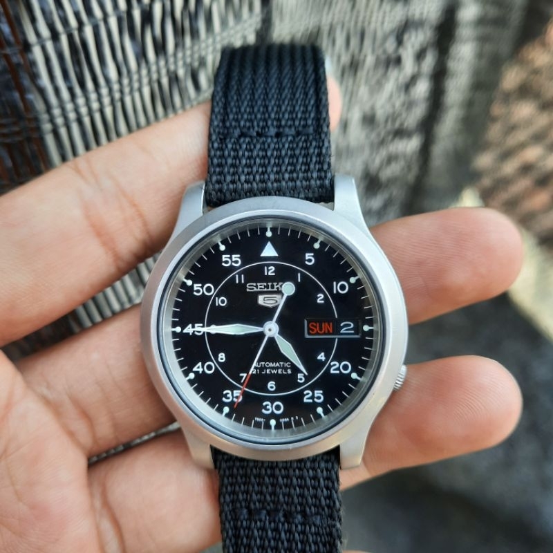 Seiko 5 Military SNK809K2 Black Nylon Strap SNK809