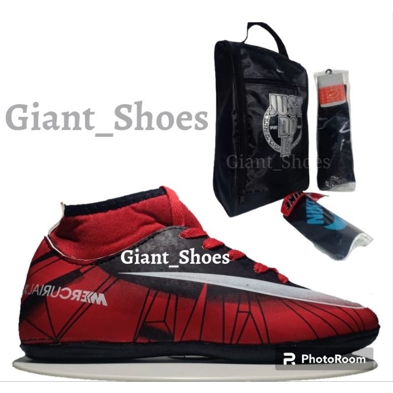 Promo  Sepatu Futsal Anak Cr7 Lengkap Sepaket Sepatu Futsal Anak Anak