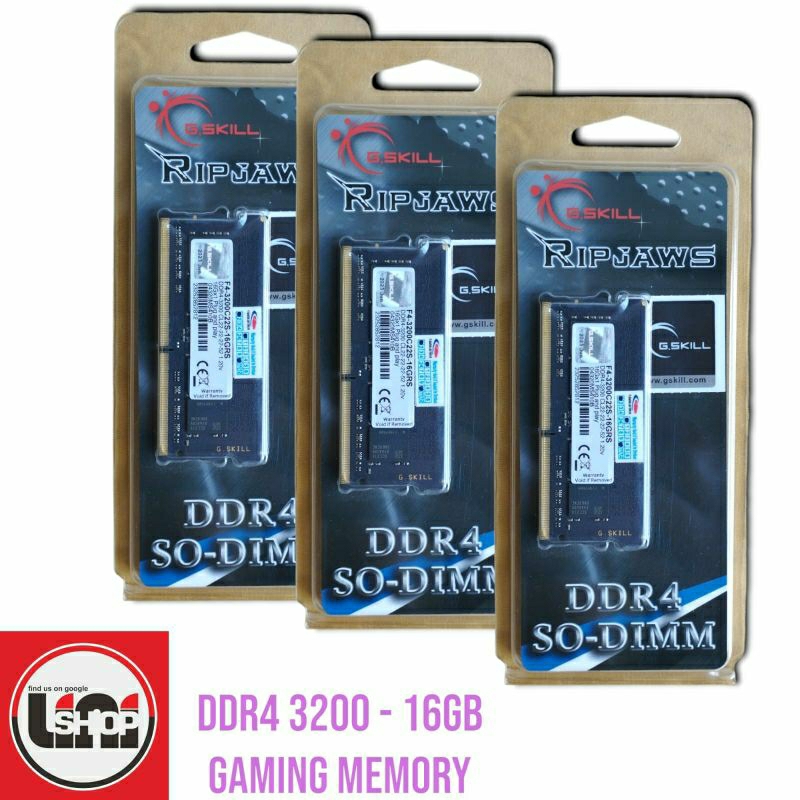 Memory RAM Laptop G.skill Ripjaws DDR4 3200 pc25600 16GB Gaming Sodimm