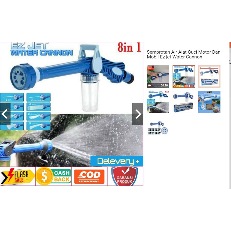 ez jet water cannon spray gun selang steem cuci motor dan mobil Semprotan air