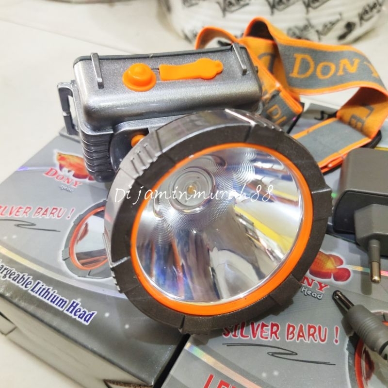 DONY Kl 158 10 Watt Senter Kepala Super Terang Original Cahaya Putih dan Kuning