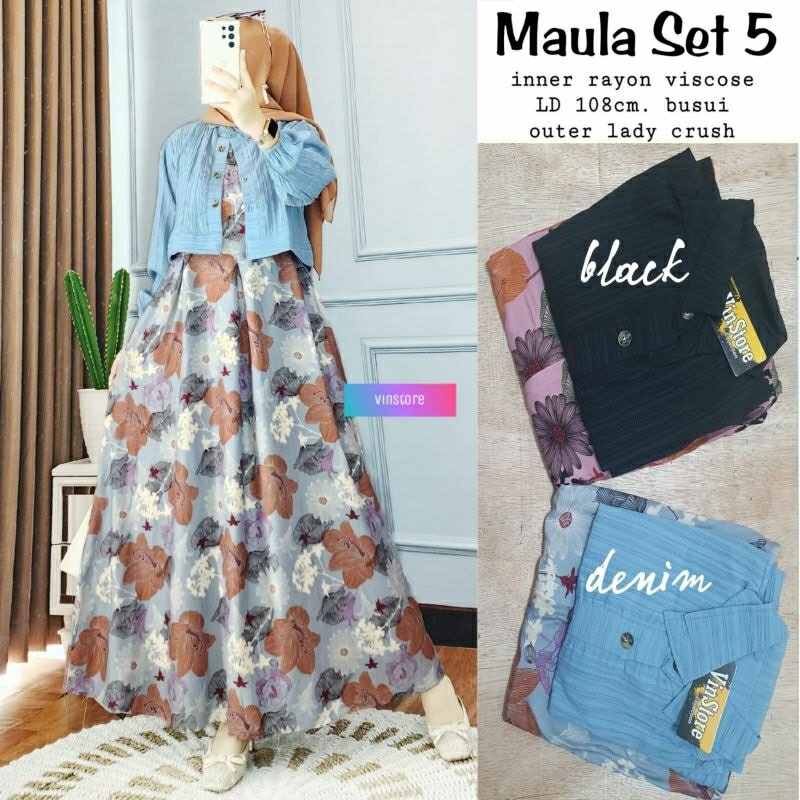 COD SETELAN WANITA KEKINIAN MAULA SET #5 MURAH SOLO BY.VINSTORE
