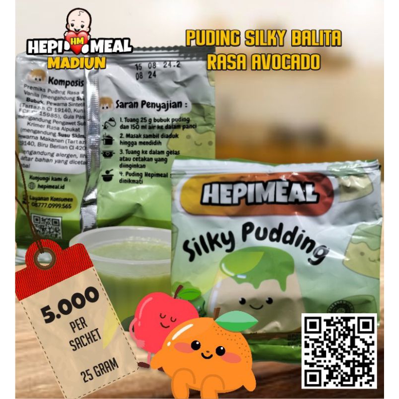 Puding Alpukat Hepi Meal Makanan untuk Bayi Hingga Dewasa Baik Untuk IBU MPASI