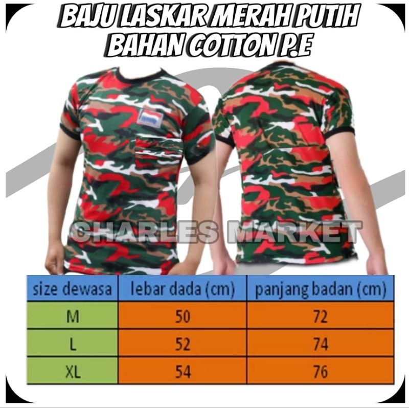KAOS OBLONG LASKAR MERAH PUTIH - KAOS OBLONG LMP