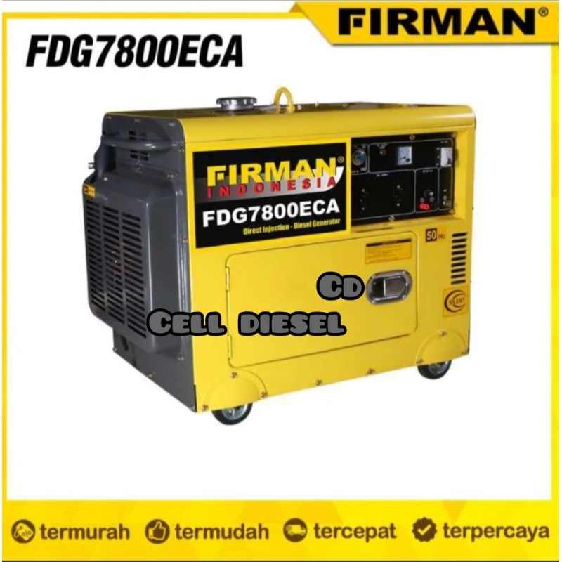 Genset Diesel Firman FDG7800ECA + Ats 5500Watt  FDG 7800 ECA