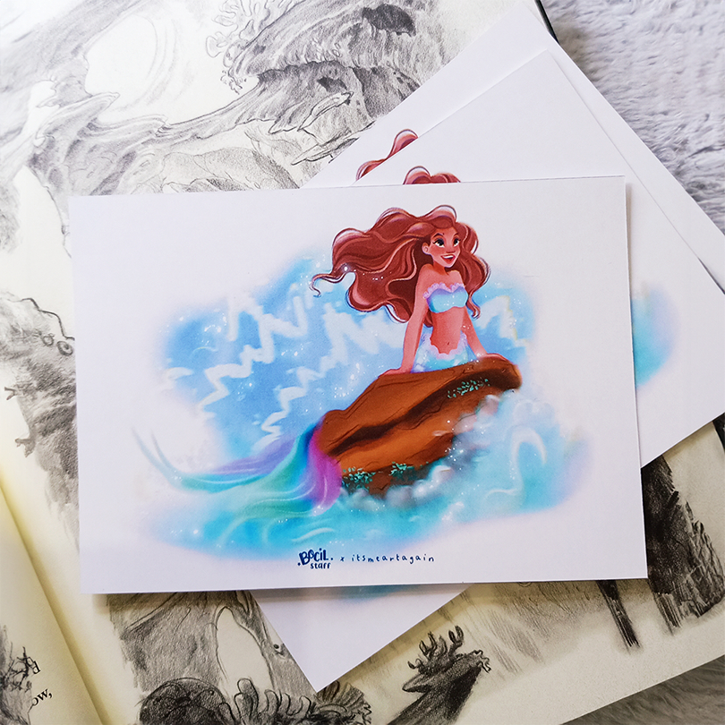 

[bocil.staff] The Little Mermaid Ariel 2023 Art Print | kartu ucapan | gift card | kartu gambar | kartu ucapan hadiah | thankyou card | merch disney