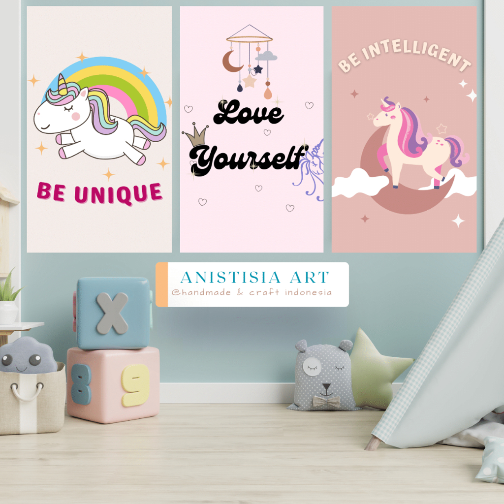 Hiasan Dinding Aesthetic Hewan Kartun Lucu - Poster Dinding Aesthetic Kamar Anak