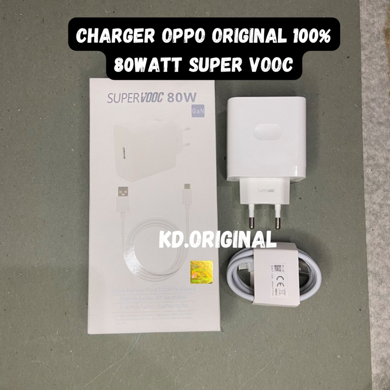 Charger OPPO Original 100% 80 Watt Super Vooc Oppo Reno 5 Reno 6 Reno 8 dll