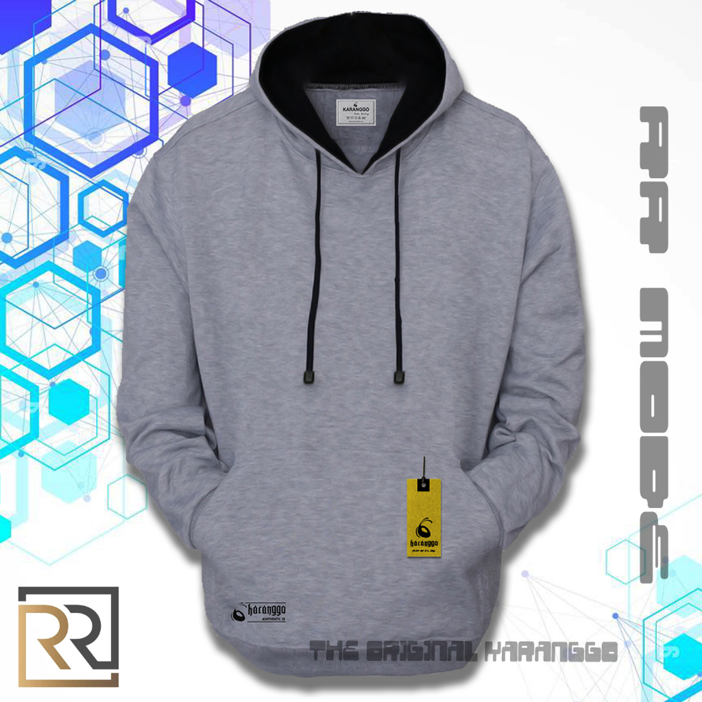 Hoodie Original Polos Pria Oversize Original Distro Bandung Bahan Katun Fleece Tebal