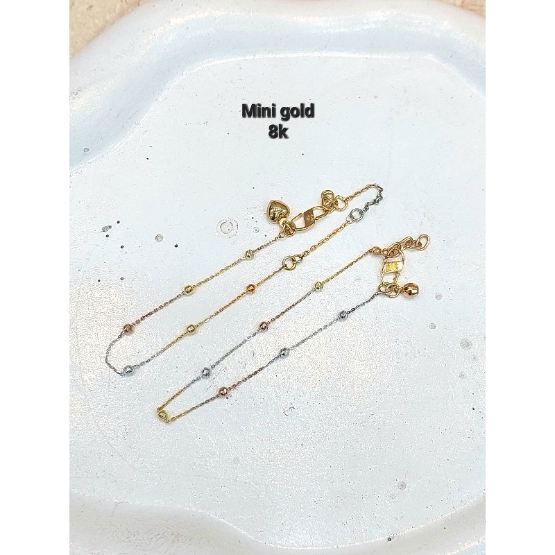 gelang emas muda asli, 8k