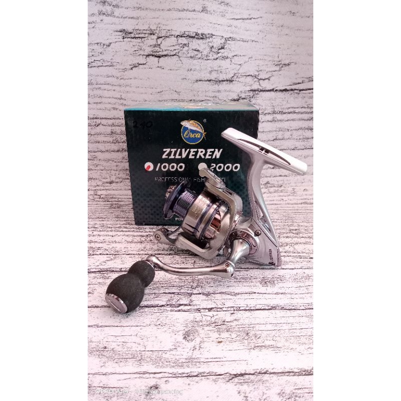 Reel orca zilveren power handle 1000,2000,3000,4000