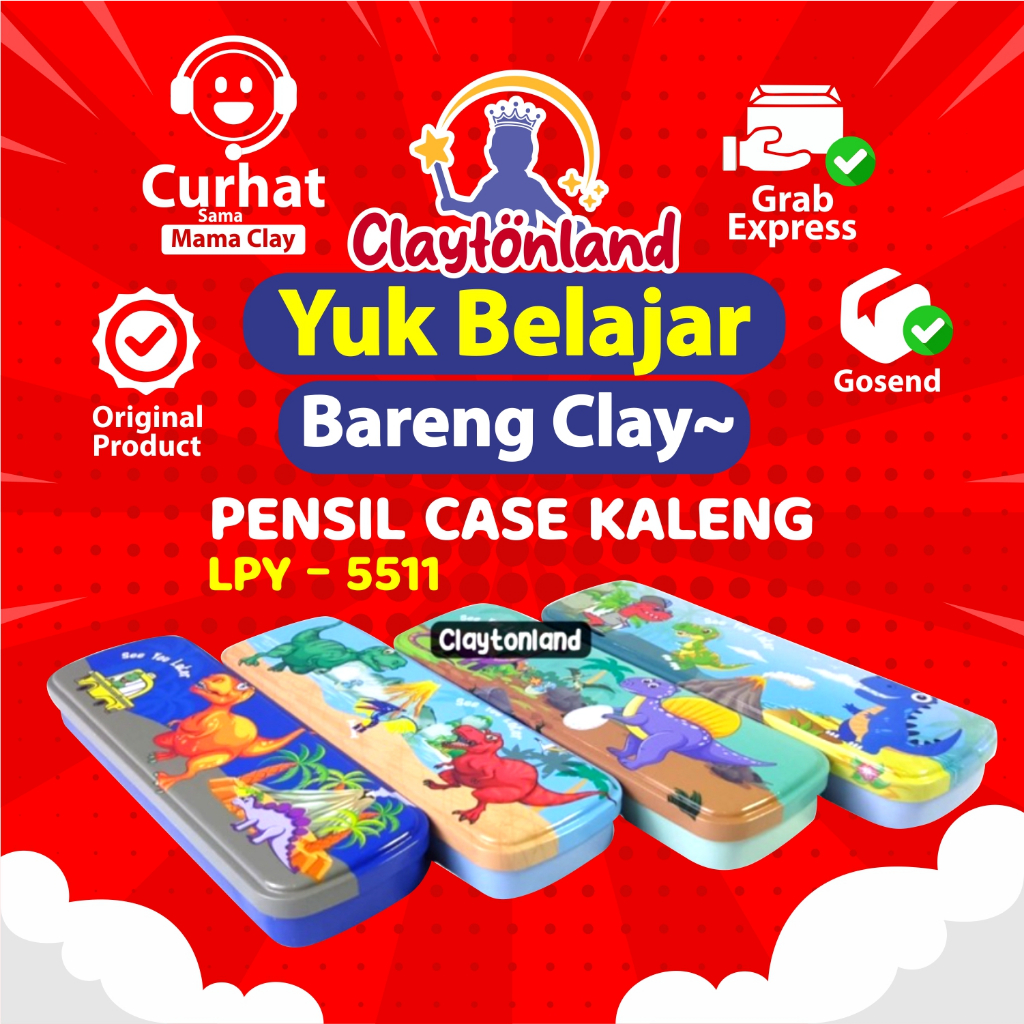 

Kotak Tempat Pensil Kaleng Gambar Dino Fancy Lucu / Tempat Pensil Kaleng LPY 55-11