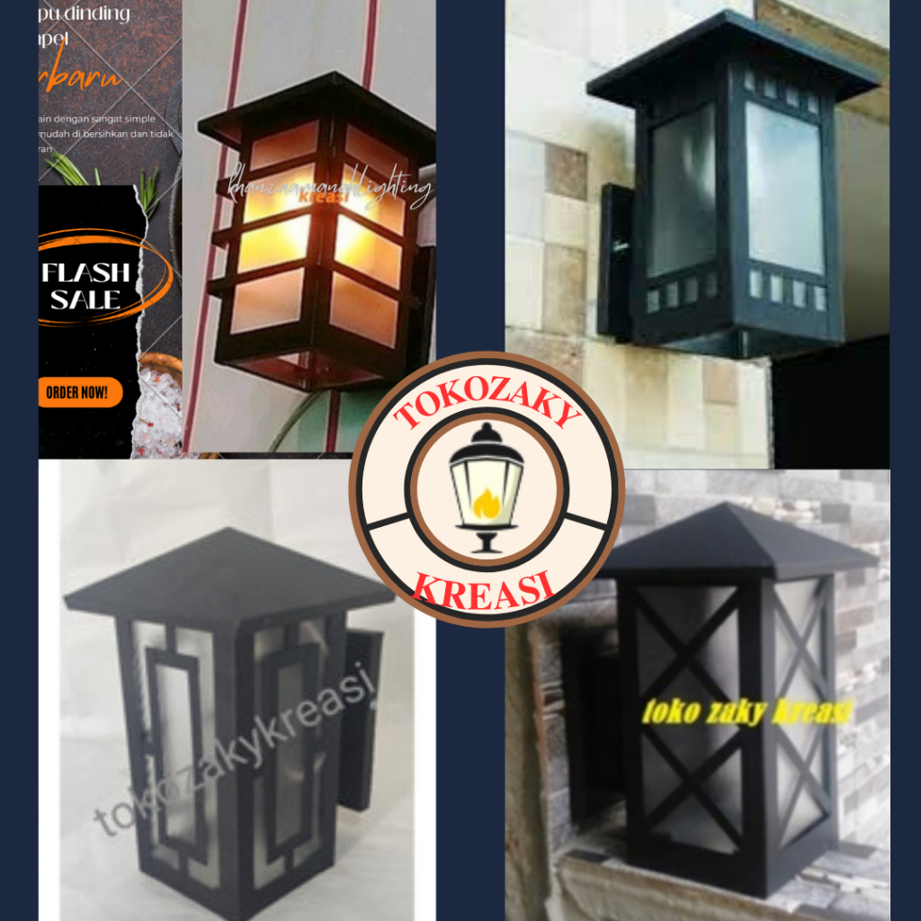 lampu dinding minimalis teras rumah kamar tiang pagar