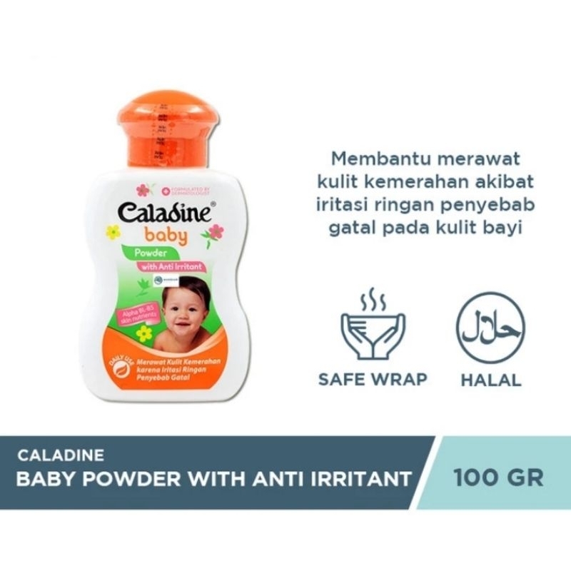 Caladine Baby Powder anti irritant 100gr bedak biang keringat