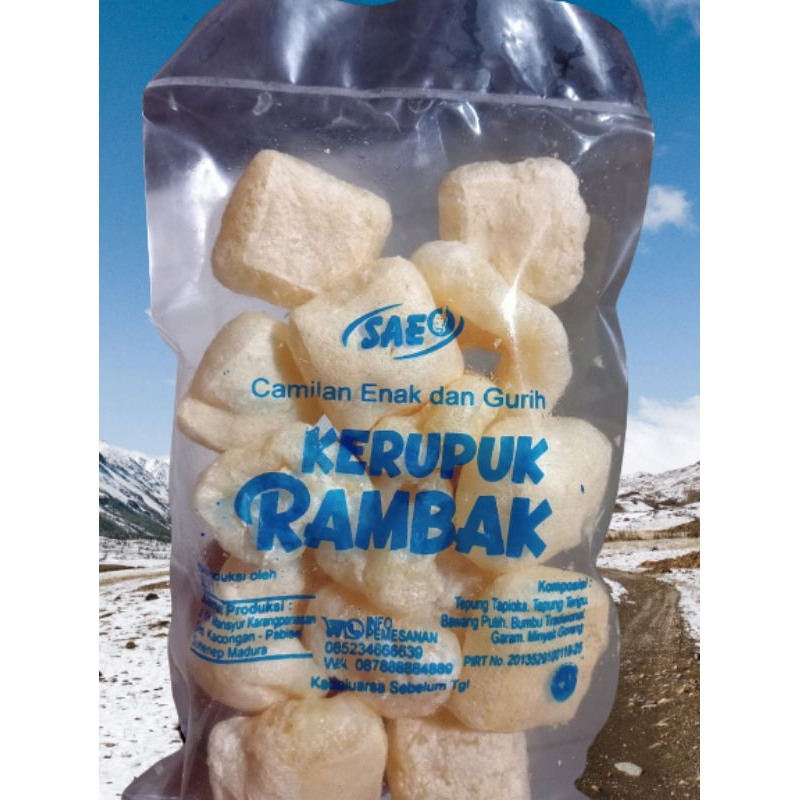 

Camilan/Kerupuk Rambak sapi madura