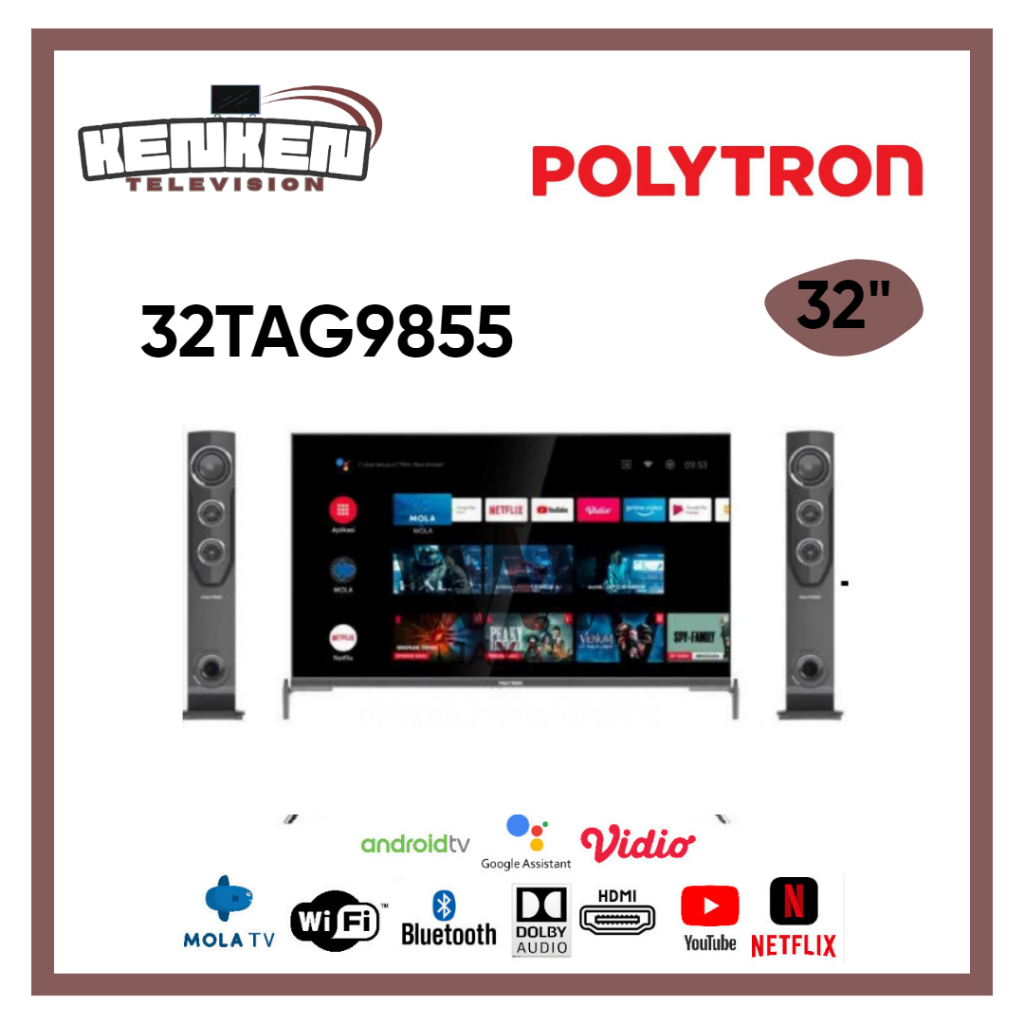 TV LED Android Polytron 32TAG329855 LED Polytron 32 Inch Android TV