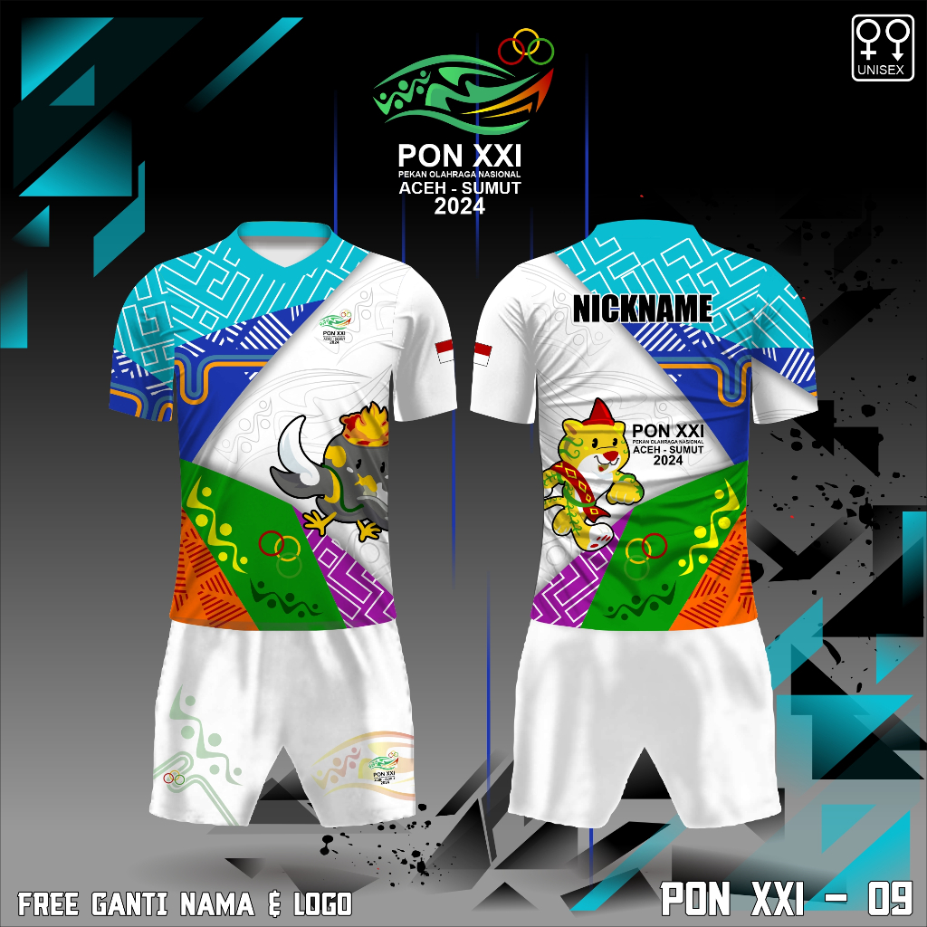 Setelan Kaos jersey PON Aceh XXI 2024 baju Pon aceh