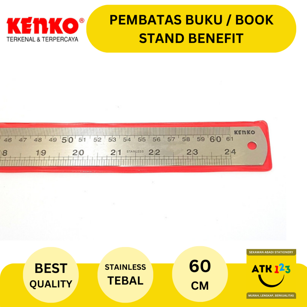 

Penggaris Besi Stainless 60 cm Kenko