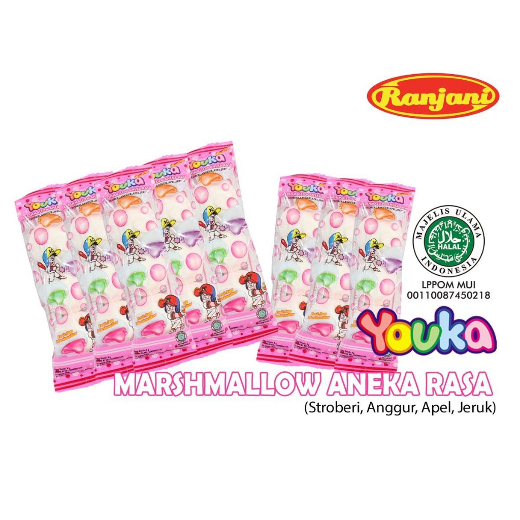 

Marshmallow Aneka Rasa YOUKA permen Ranjani