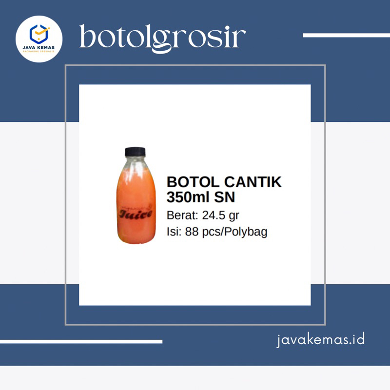 (ECER) botol cantik 350ML SN TEBAL | botol plastik 350ML