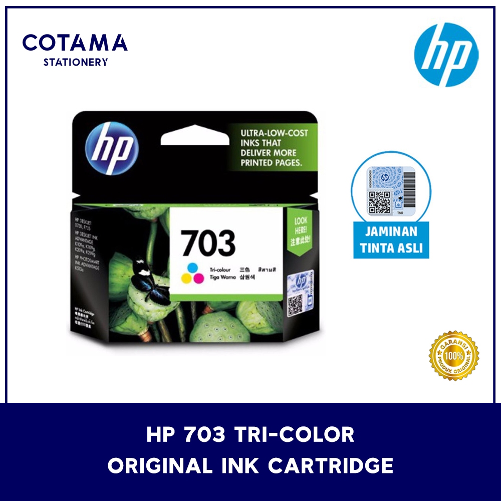 Tinta Printer HP 703 Tri-Color Original Ink Cartridge ( CD888AA)