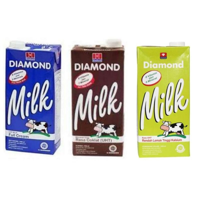 

Susu Diamond UHT 1 Liter Full Cream - Diamond Milk UHT