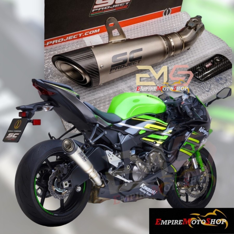 SC Project Knalpot ZX6R ZX 6 R ZX636 ZX 636 S1 Titanium Slip On