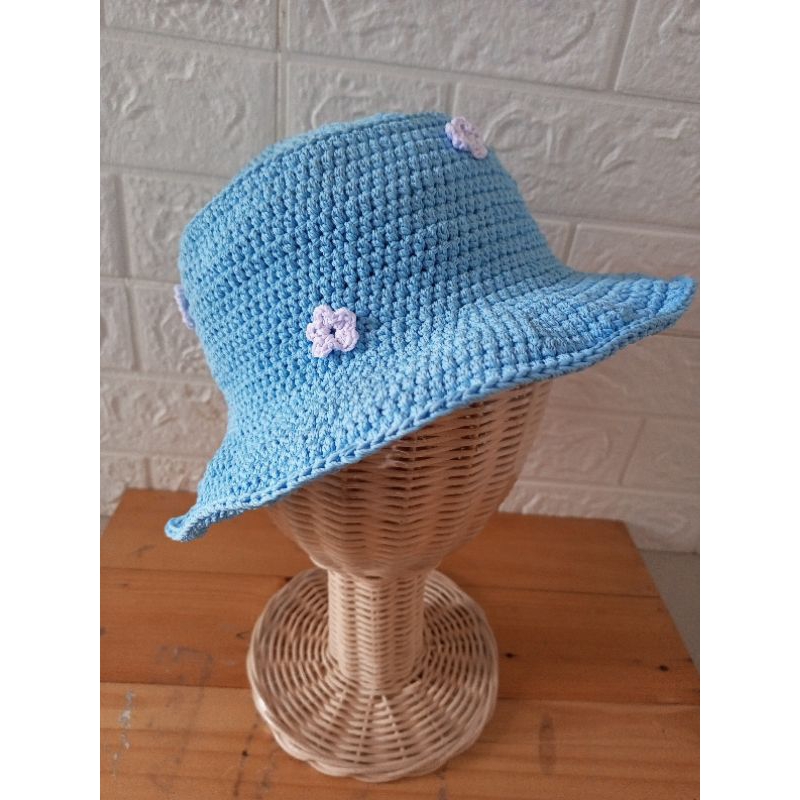 Crochet Bucket Hat |Topi Rajut Dewasa