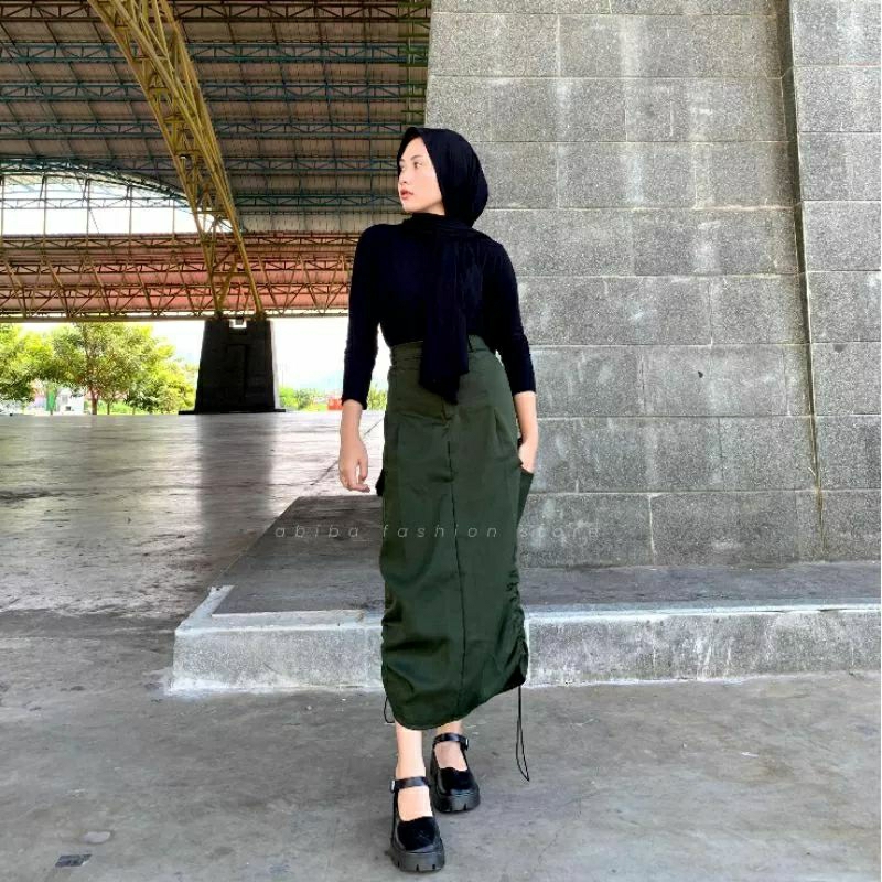 Rok Cargo Skirt Wanita//Cargo Skirt Rok Rok Cargo Skirt
