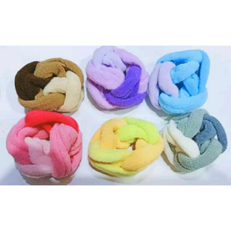 ikat rambut kepang lilit 4 /ikat rambut handuk lilit 4