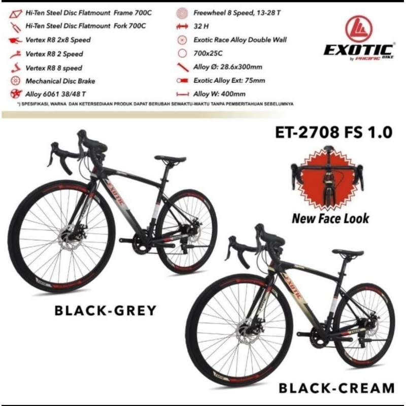 Sepeda Balap Road Bike Exotic 2708 Fs 1.0 1 Besi