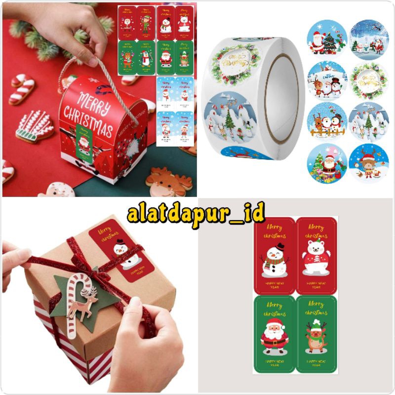 

stiker natal christmas label sticker tempelan natal