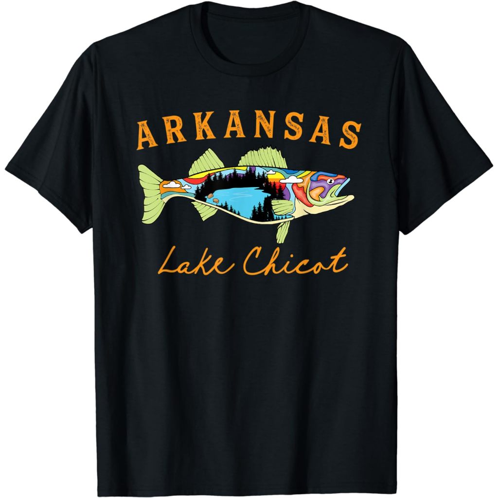 Kaos Baju Dewasa Distro Premium T-shirt Dewasa Mens Fish Arkansas Walleye Fishing Chicot Lake Walley