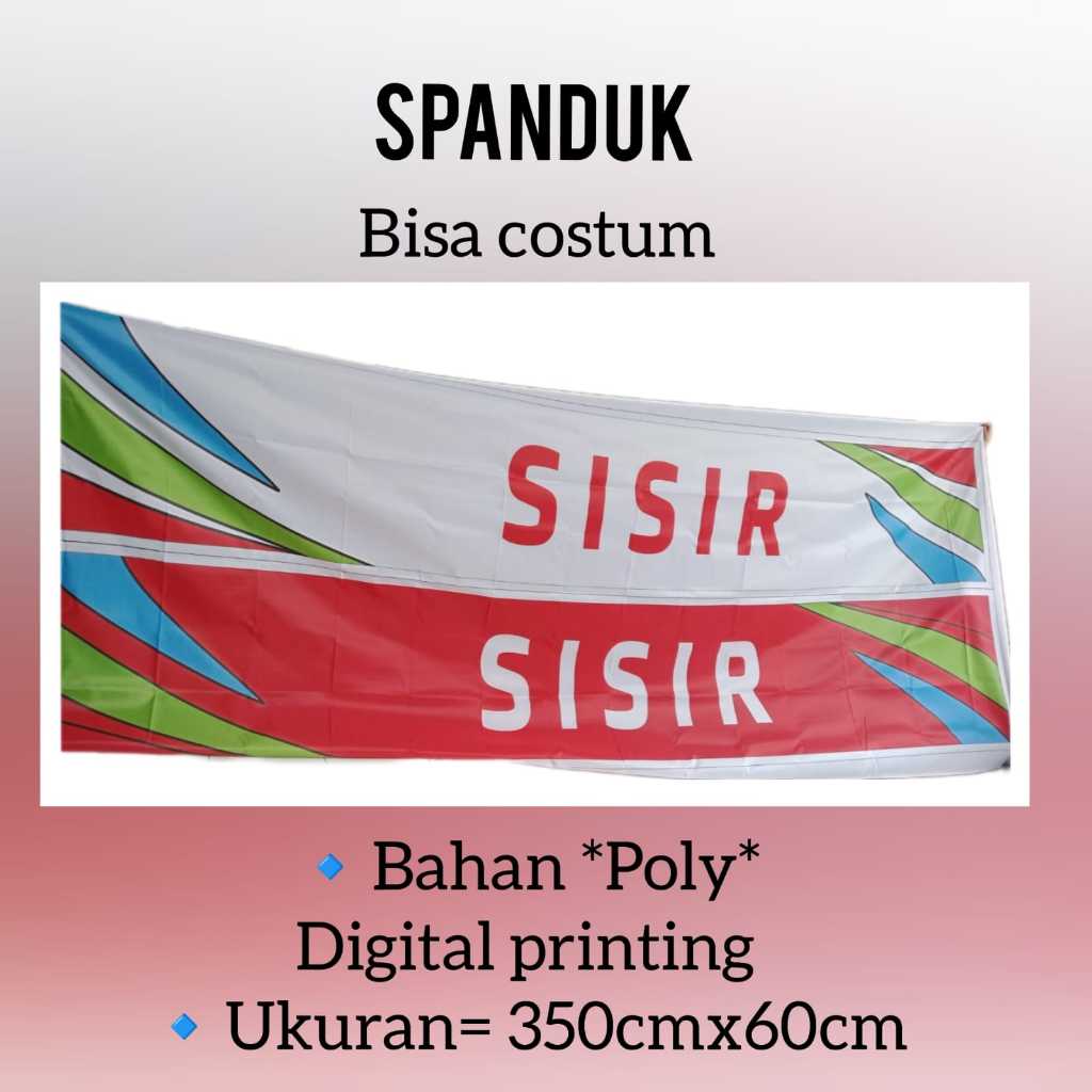 SPANDUK KEREN BAHAN POLY DIGITAL CUSTOM